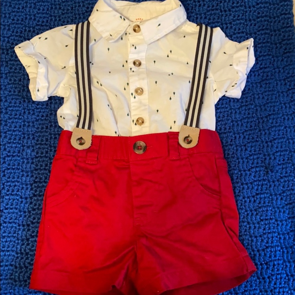 3 piece Cat & Jack boys Christmas outfit 3-6 month